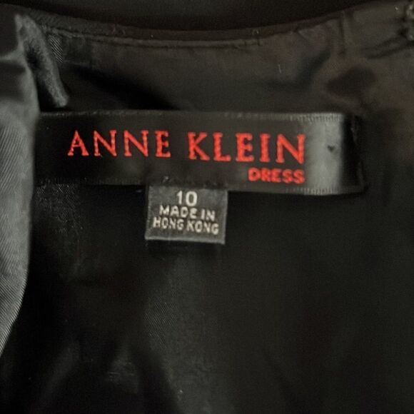 NWT Vintage Anne Klein Dress Black Shift Long Sleeve - Picture 14 of 15